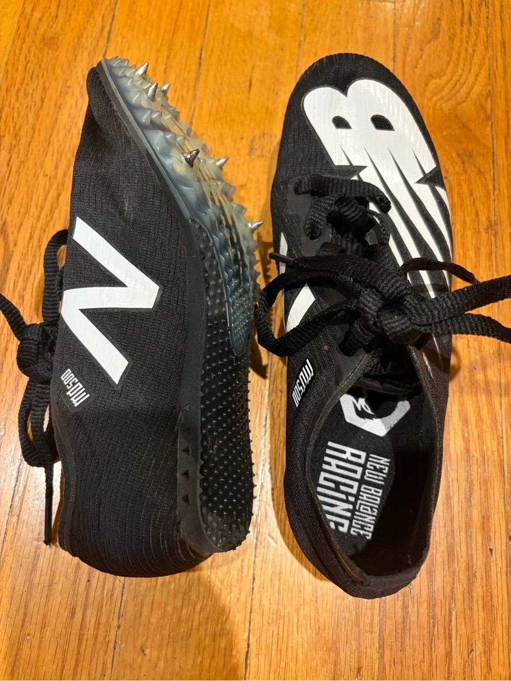 New Balance Black & White Track Spike Shoes